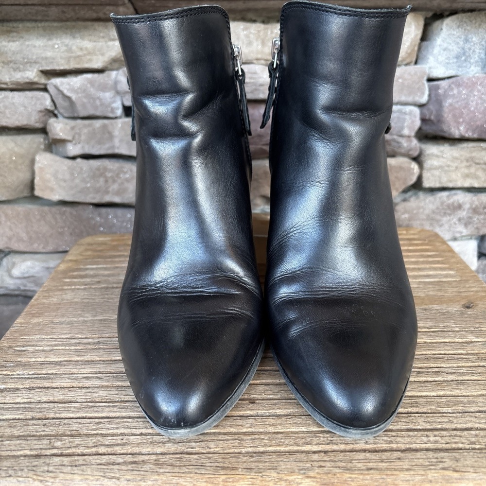 Frye Judith Double Zip Booties, Black Leather, Women's 7 EUC - Picture 3 of 12